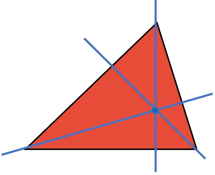 Figura del triángulo con la altura.