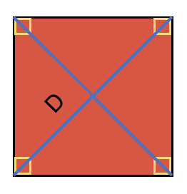 Imagen de un cuadrado con diagonales.