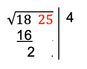 Paso 3 de la raíz cuadrada por división larga