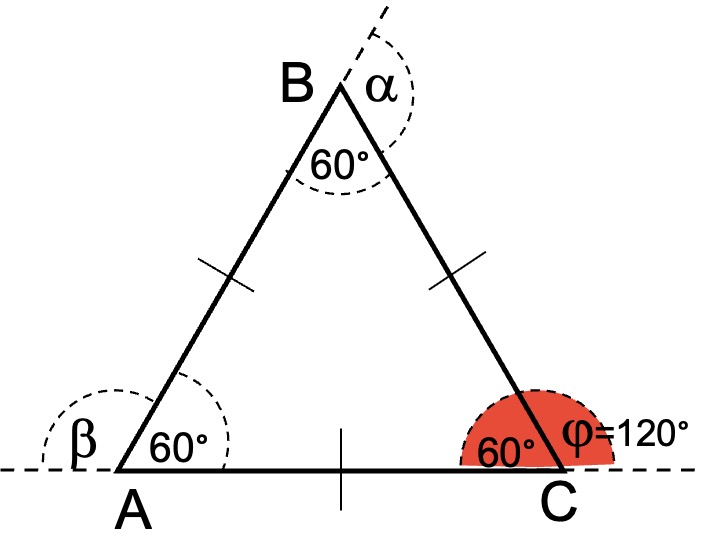 Figura de un triángulo equilátero.