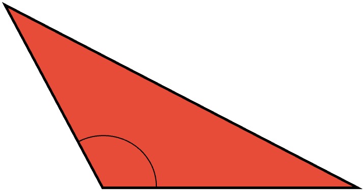 Imagen de triángulo escaleno obtusángulo.