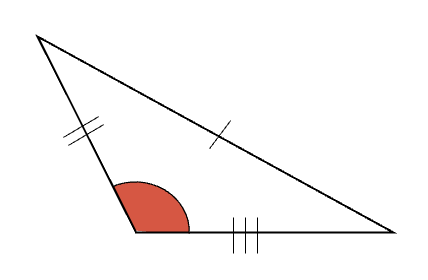 Imagen de un triángulo obtusángulo escaleno.